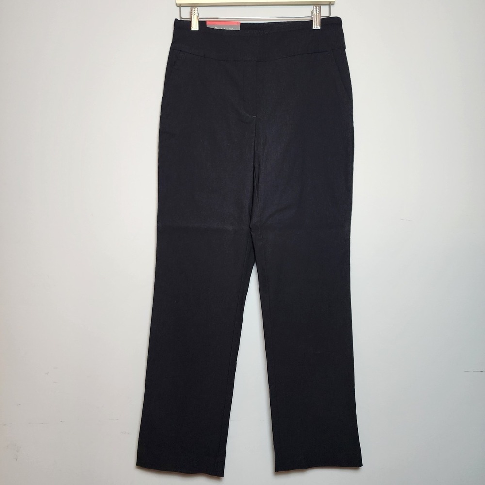 S.C. & Co. Tummy Control Pull-On Straight Leg Dress Pants Black Size 8